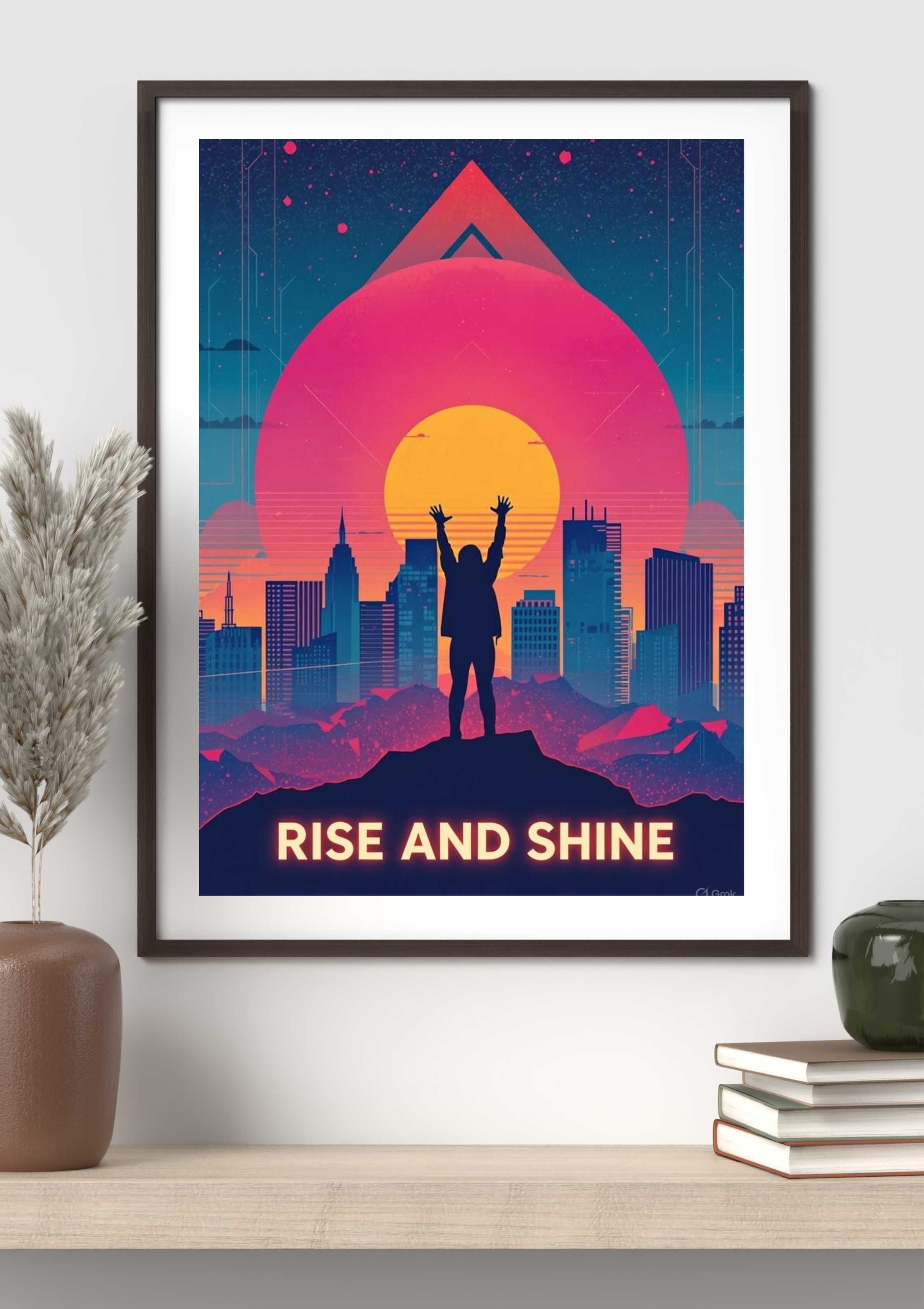 Rise and Shine – Epic Motivational Sunset Poster (Digital PDF Download)