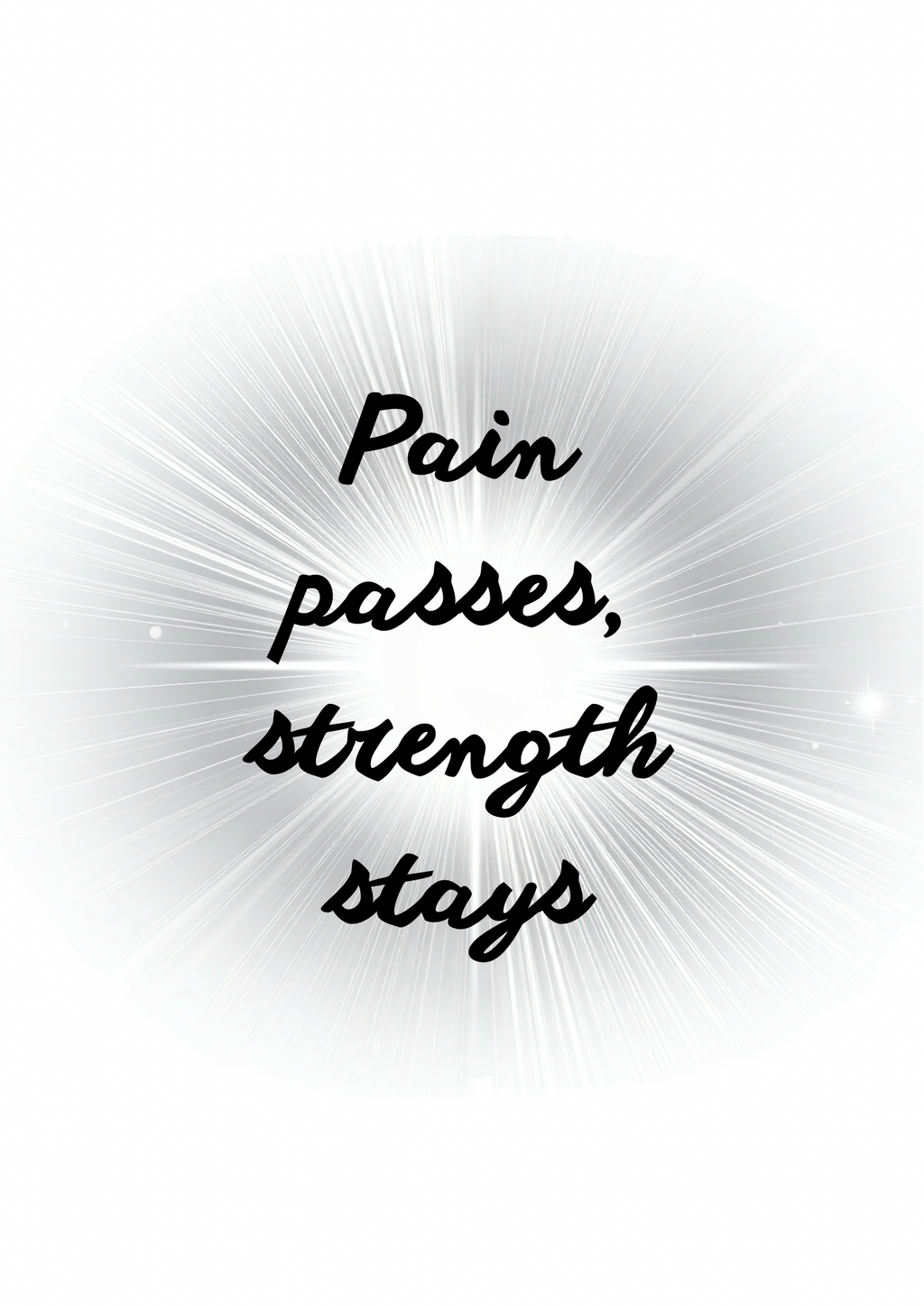 Pain Passes, Strength Stays – Motivational Quote Poster (A3 Digital PDF Download)