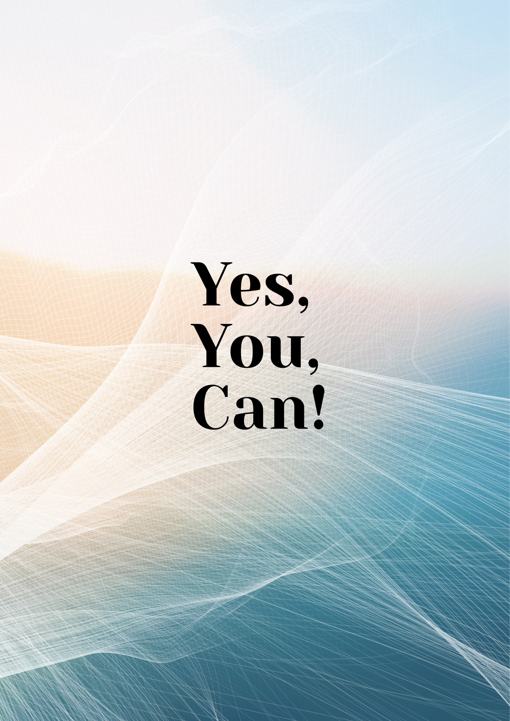 Yes, You Can! – Bold Motivational Quote Poster (A3 Digital PDF Download)