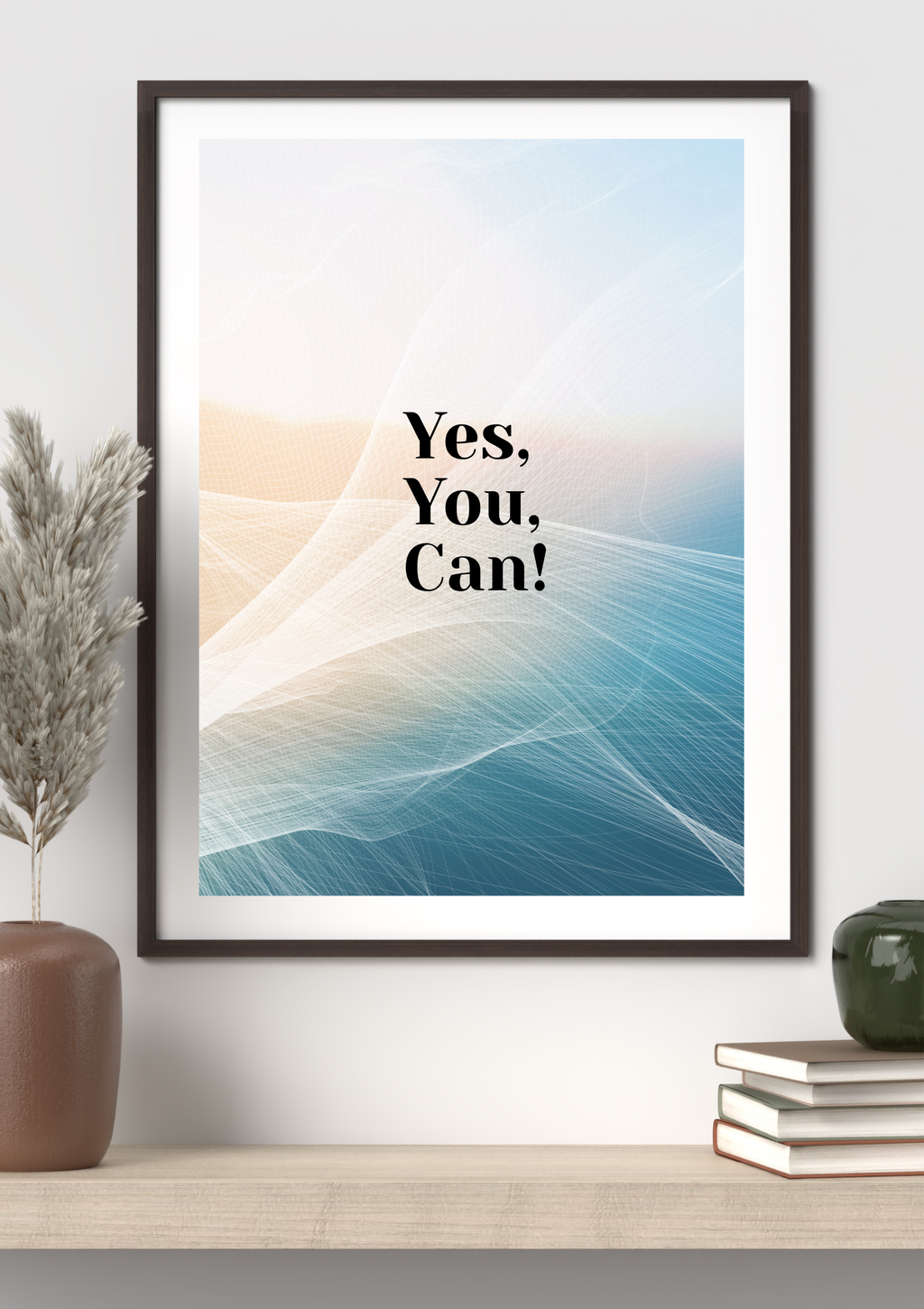 Yes, You Can! – Bold Motivational Quote Poster (A3 Digital PDF Download)