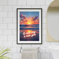 A New Day, A New You – Motivational Sunrise Beach Poster (Digital Download PDF)